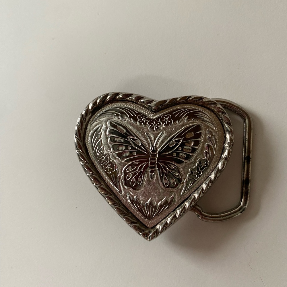 NWOT Silver tone butterfly belt buckle